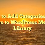 Cómo agregar categorías y etiquetas a la biblioteca multimedia de WordPress 